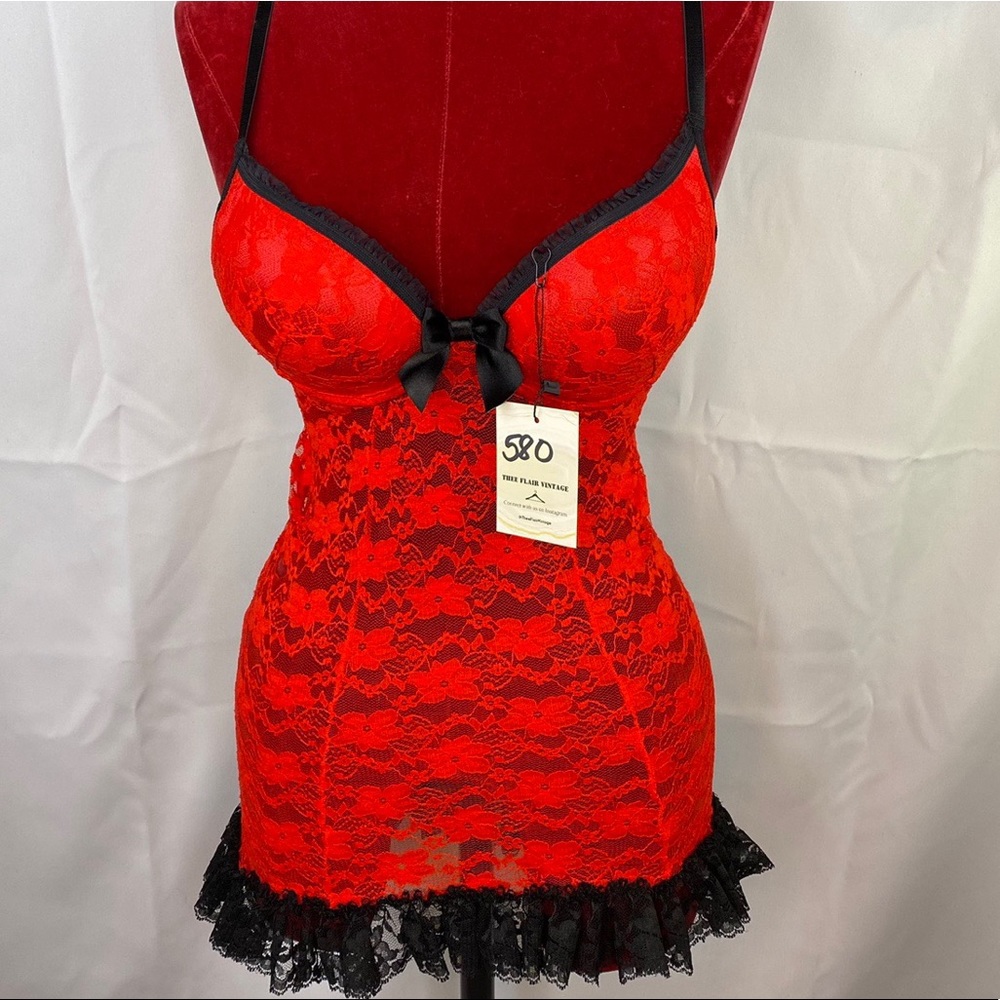 Shirley Of Hollywood Red and Black Dollhouse Dress